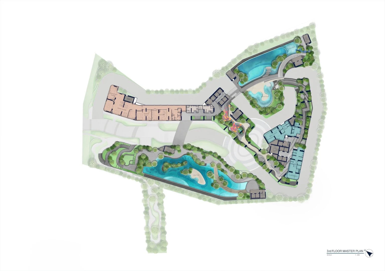 Aquarous Jomtien Pattaya, план 3 этажа