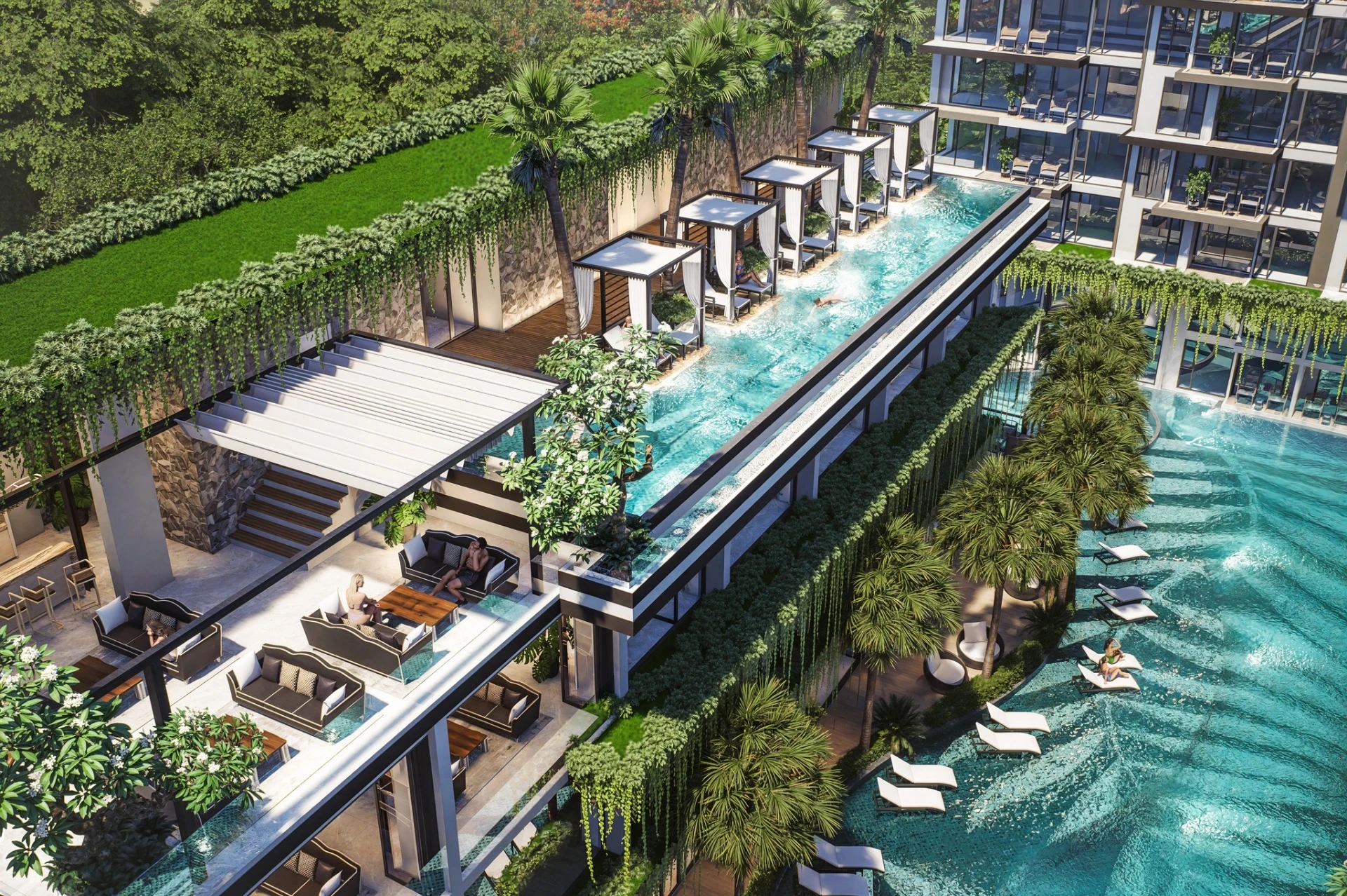 The Riviera Beverly Hills, бассейн и зона отдыха