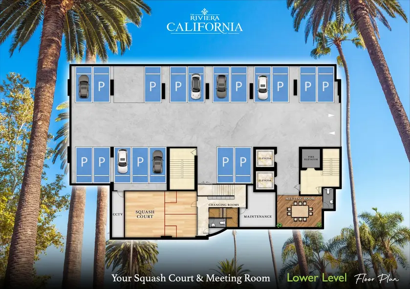 The Riviera California, план этажа 1