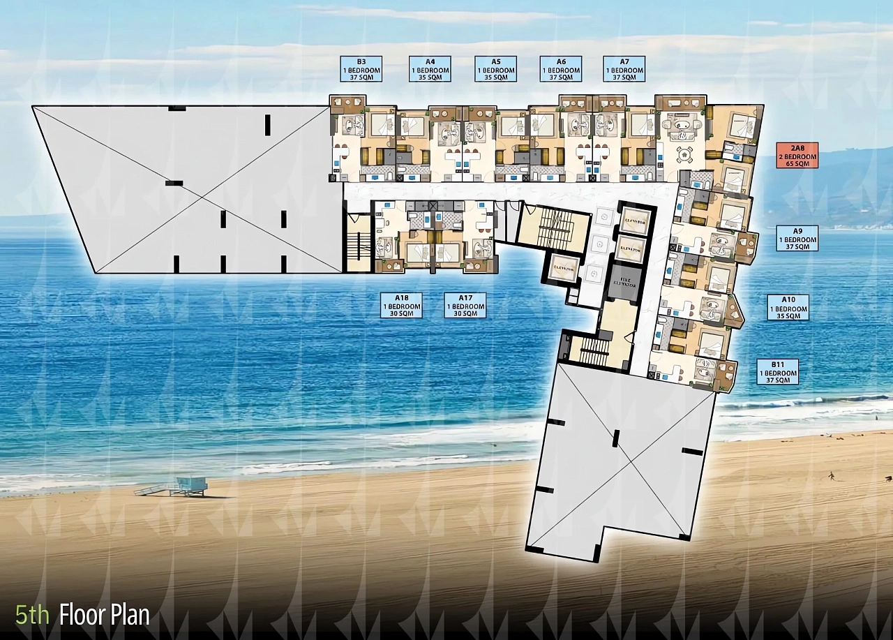 The Riviera Santa Monica, план этажа 2