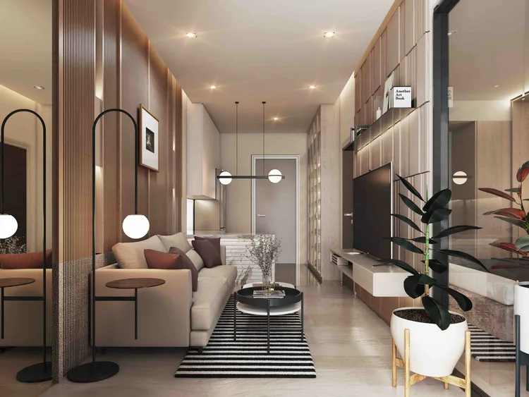 Skypark Lucean, интерьер квартиры с одной спальней