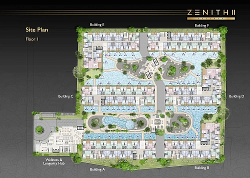 Zenith Pattaya II, план первого этажа